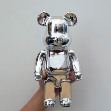 70cm Bearbrick 1000% Plating Lucky Cat Building Blocks Bear Action Figure  Collectable Model Doll