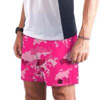 T8 Run กางเกงวิ่ง เทรล อัลตร้า สีชมพู Mens Sherpa Shorts - V2 Pink Camo