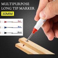 1/3Pcs/set 30mm Long Head Markers Construction Deep Hole Marker Pen Carpenter Pencil Bathroom Woodworking Decor Marking Pen Tool Highlighters Markers