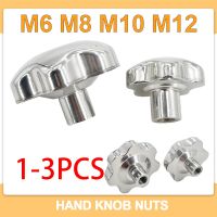 304 Stainless Steel Hand Knob Nuts M6 M8 M10 M12 Plum Handle Rotating Clamp Threaded Bolt Insert Screw Thumb Fasten Star Nut Nails  Screws Fasteners