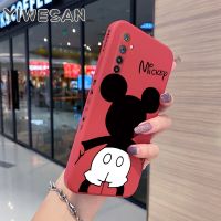 Yiเวสของสำหรับ Realme 6 6S Narzo 6 Pro,เคสซิลิโคนลายขอบสี่เหลี่ยมเคสคลุมทั้งหมดเคสป้องกันแบบนิ่มกันกระแทกลายมิกกี้เมาส์น่ารักการ์ตูน