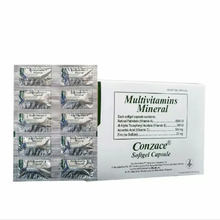 Conzace Multivitamins and Minerals 500 mg 100 capsules Lazada PH