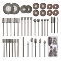 43Pcs Stone Carving Set,26 Diamond Burr Bits, 10 Impeller,4 Diamond Cutting Wheel,3 Metal Mandrel,Polishing Rotary Tools