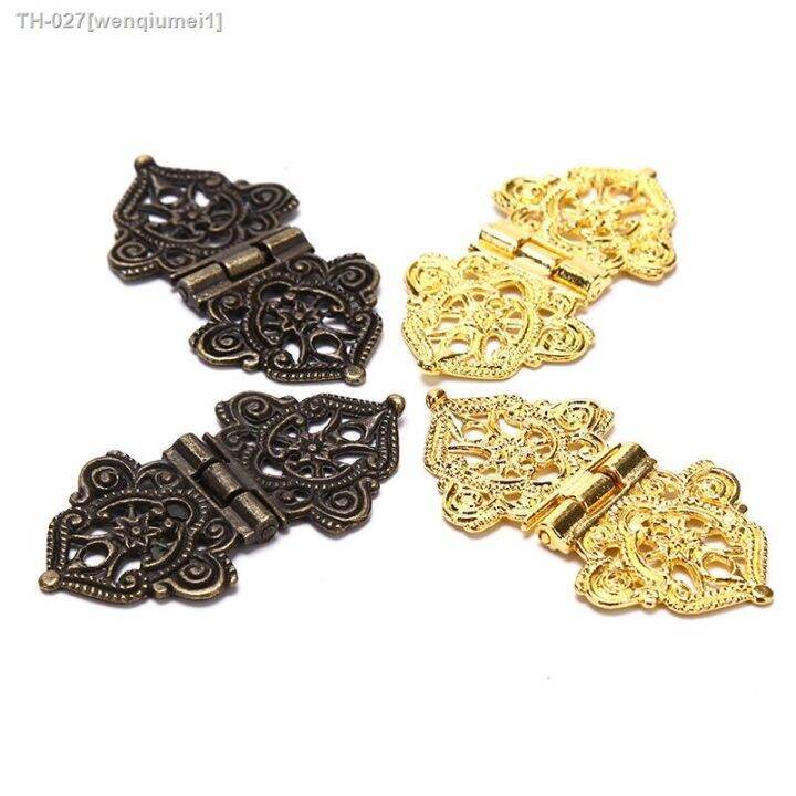 5pcs-vintage-alloy-hollow-flower-hinges-metal-cabinet-door-butt-hinges-engraving-design-box-hinges-for-wooden-cases