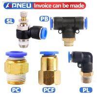 ♝ Pneumatic PC PCF PL PLF Pneumatic connector 4mm-12mm fitting thread 1/8 1/4 3/8 1/2 air Thread Female Straight Air Fitting