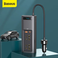 BASEUS รถอินเวอร์เตอร์ 150W DC 12V to AC 220V Auto Converter USB Type C Fast CHARGING สำหรับ IPhone13 12 Pro Max แล็ปท็อป Car Charger