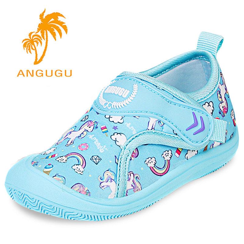 Toddler/Little Kid Angugu Boys & Girls Sport Water Shoes Non Slip Aqua Athletic Water Sneakers for Beach 