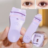 ☋☎ Cute Cat Claw Eyelash Curler Wide Angle Local Clamp Professional Set Long Lasting Eyelash Clip Portable Asian Female Beauty Tool