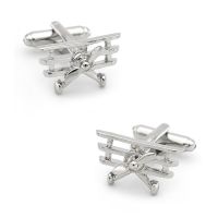 【Big-promotion】 EC Loria Trading mall Glider Design Air Sailer Cufflinks วัสดุทองเหลืองสีเงิน Cuff Links ขายส่งและขายปลีก