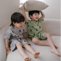 2022 children in baby boy short sleeve suit cotton T-shirt shorts2022宝宝短袖套装纯棉儿童T恤男童中小童女童短裤两件套sy4711