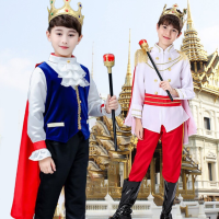 Childrens Prince Clothing Prince Charming Costume Medieval Royal Prince King Outfit for Toddler Kids Boys Halloween Dress Up Pretend Play Clothing oig