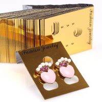 Graceful 100X GOLD Professional ประเภทต่างหูพลาสติก EAR studs Holder Display Hang cards,