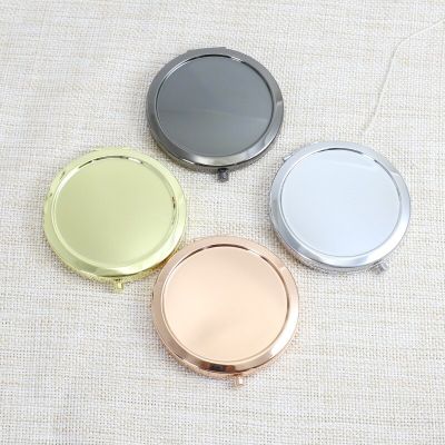Portable Folding Mirror Mini Compact Stainless Steel Metal Makeup Cosmetic Pocket Mirror For Makeup Mirrors Beauty Accessories Mirrors
