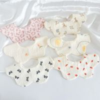 【CC】 3Pcs Korean Crepe Gauze Baby Bib Rotatable Newborn Saliva Soft Items Serviettes