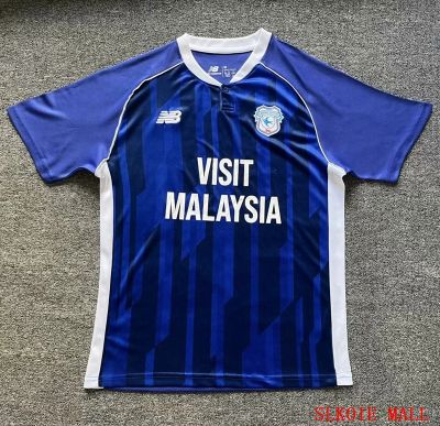 เสื้อกีฬาสีน้ำเงินสไตล์คาร์ดิฟฟ์ซิตี้23-24เสื้อแข่งฟุตบอลคุณภาพแบบไทย