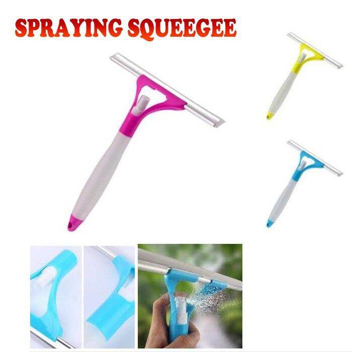 【random Color】spraying Squeegee Car Handle Glass Window Cleaner Wiper Car Windshield Squeegee 3611