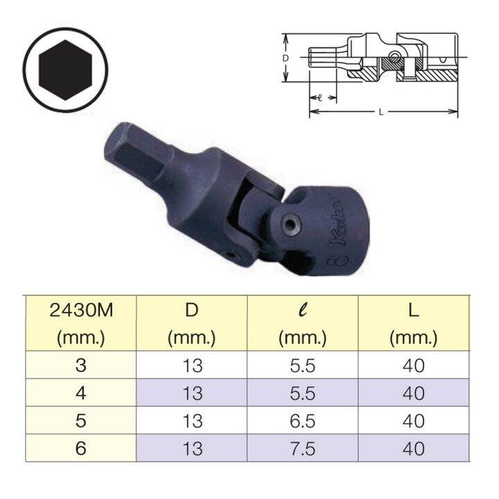 koken-2430m-5-nbsp-ข้ออ่อนเดือยโผล่-nbsp-6p-1-4-5mm-moderntools-official