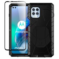 สำหรับ Moto Edge S G100 เคสโทรศัพท์กระจกนิรภัย Heavy Duty เกราะป้องกันโลหะอลูมิเนียมแข็ง Motorola Moto G100 ฝาครอบโทรศัพท์-TIOH MALL