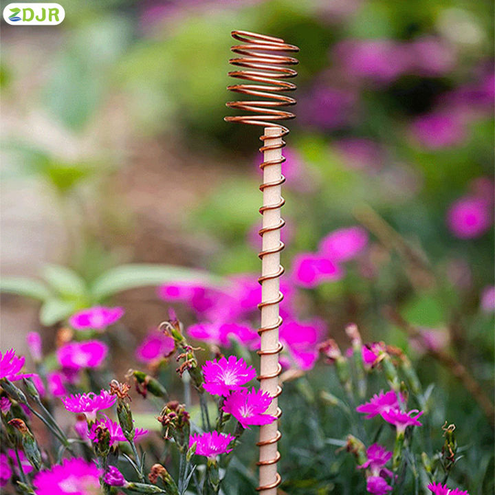 zdjr-กระถางต้นไม้ไฟฟ้า6ชิ้นเสาทองแดงนำไฟฟ้าสำหรับคนรักสวน