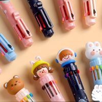 Kawaii Cute Animal Cartoon Chunky Ballpoint Pens 8 / 10 Colors School Office Supply Stationery Multicolored Pens Colorful Refill Pens