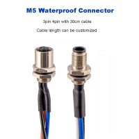 Industry Medical Circular M5 Wire Aviation Connector 3Pin 4Pin Male Female Socket Panel Mount Thread Jack 30cm Extension Cable