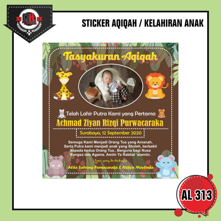 Stiker Tasayakuran Kelahiran/ Stiker Tasyakuran Aqiqah | Lazada Indonesia