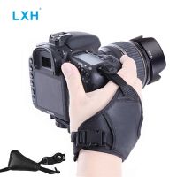 LXH DSLR กล้องมือจับสายรัดข้อมือกับที่ยึดสกรู1/4สำหรับ Canon Nikon Sony โอลิมปิกเพ็นแท็กซ์ฟูจิฟิล์มสายรัด Pegangan Kamera