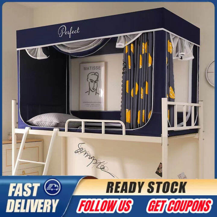 【FREE SHIPPING】C06 Shading Cloth Sliding Curtain Bunk Bed Student
