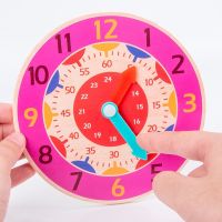 Children Montessori Wooden Clock Toys Hour Minute Cognition Colorful Clocks Toys for Kids Early Preschool Teaching Aids