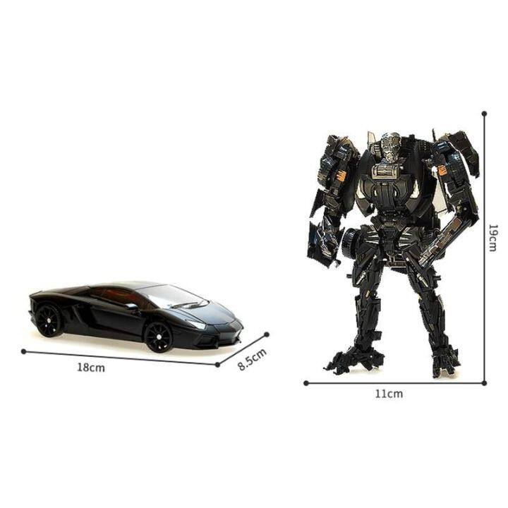 ของเล่นแปลงร่างทำจากอัลลอยขนาด18ซม-ตุ๊กตาขยับแขนขาได้รถ-lamborghini-ของเล่นหุ่นยนต์แปลงร่างรถ