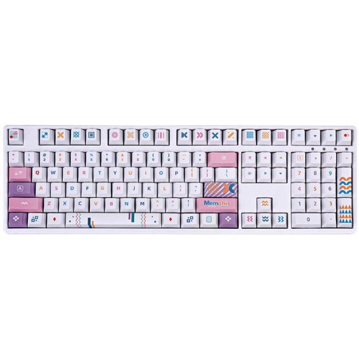 Memphis Keycap 125 Keys Cherry Profile Pbt Five-sided Sublimation 