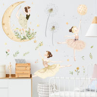 Eco-friends Dancing girl Wall Sticker for Bedroom Girls Baby rooms Decor Removable PVC Stickers Home Decorative Wall Decals DIY