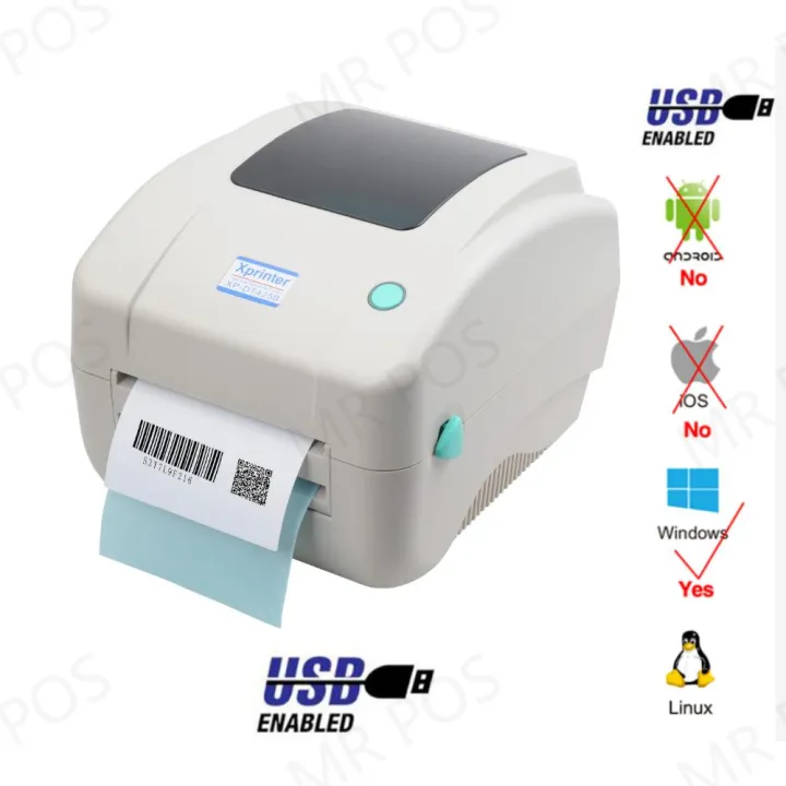 xprinter-เครื่องปริ้นตราด้วยความร้อน-dt245b-4-6บลูทูธไร้สายจัดส่งด่วนเครื่องพิมพ์บาร์โค้ดสีดำสีขาวที่วางป้าย-pos