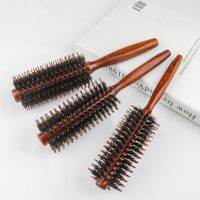 Professional Boar Bristle Hair Round Wood Brush Hair Straightening And Curling Comb For Hairdressing Tool 3 Sizes Available