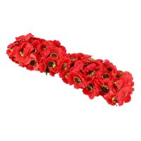 High Quality Silk Poppies Camellia 5cm 180Pcs/Lot Artificial Flowers Corn Poppy Hand Made Small Wedding Decoration(Red)