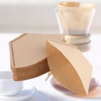 100Pcs/Bag Wooden Espresso Coffee Filter Basket Original Hand Drip Paper Packs Tea Bag Strainer Unbleached Infuser Filter