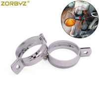 ZORBYZ Chrome 34-60Mm รถจักรยานยนต์โลหะด้านหน้าส้อม Mount Clamp ไฟเลี้ยว cket สำหรับ Honda Yamaha Suzuki