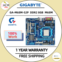 ใช้ Gigabyte เมนบอร์ด GA-M68M-S2P DDR2เต้ารับ8GB AM2/AM2 +/AM3 M68M S2P เดสก์ท็อปเมนบอร์ดบอร์ดระบบกราฟิกแบบบูรณาการ