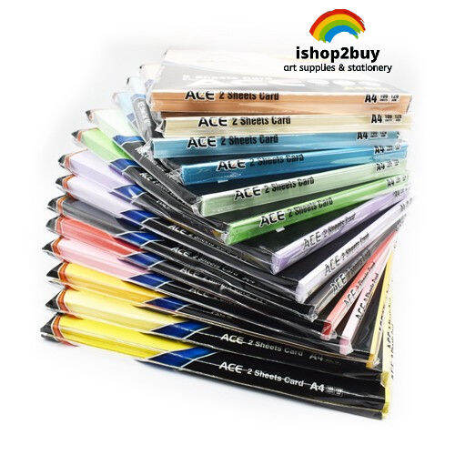 ACE A4 2 Sheet Card Paper 100 Sheets ACE Ultimate Fine Colour 2 Sheets ...