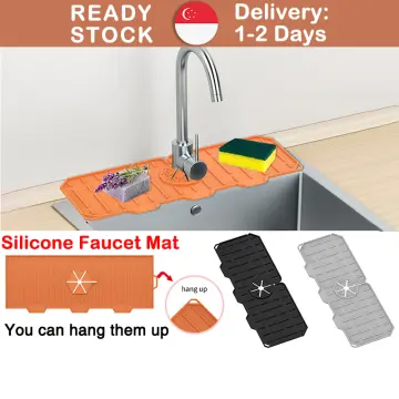 1pc Multifunctional Silicone Faucet Draining Mat, Splash-proof &  Anti-overflow For Kitchen Sink