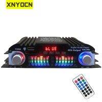 Xnyocn 1600W เพาเวอร์แอมป์เสียง Hifi 4เครื่องขยายเสียงช่องสัญญาณดิจิตอลบลูทูธรองรับการควบคุมระยะไกลเครื่องเล่นที่ใช้งานร่วมกันได้