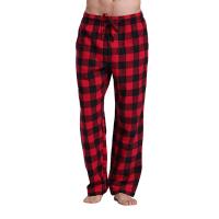 45 Fashion Mens Pants Casual Plaid Straight Loose Sport Plaid Pajama Plus Size Long Trousers Homewear for men