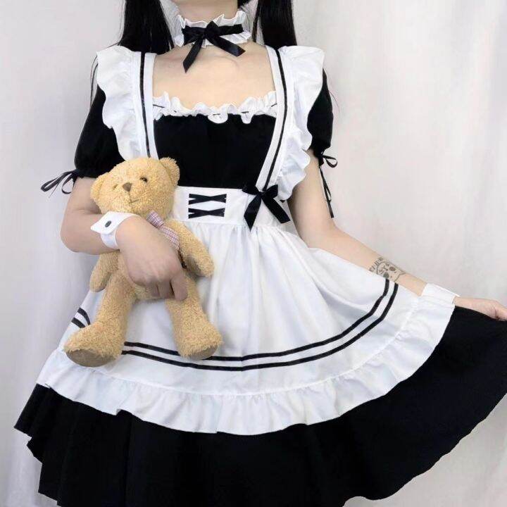 กรีดร้องสั้นๆแต่งตัวถาวร-christmas-maid-cafe-cos-หูแมวสาวนุ่มหูโลลิต้าสุดน่ารัก