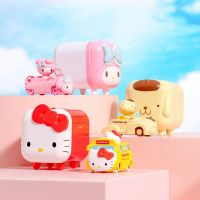 Sanrio ตัวละครดึงกลับรถของเล่นทำนอง Kuromi ของขวัญคริสต์มาสสำหรับเด็ก Keroppi Cinnamoroll กล่องทึบของเล่นโมเดลรถยนต์