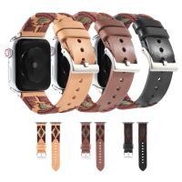 ♧ New hand woven leather strap for Apple Watch SE 8 7 6 5 4 3 2 1 serie 38 40 41mm or 42 44 45 49mm Iwatch accessories watchband