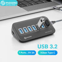 PHIXERO USB 3.2 Docking Station Hub Type C Splitter Adapter ส่งออกหลายรายการ OTG 3.0 พร้อมเครื่องอ่านการ์ด SD สำหรับแล็ปท็อปพีซี-wcqre7872