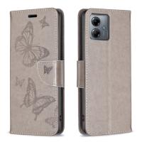 Hzsunsky เคสสำหรับโมโตโรล่าโทรศัพท์หนังลายผีเสื้อสองตัวลายนูน4G,G14โทรศัพท์ Moto