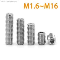 ㍿ 5 50pcs M1.6 M2 M2.5 M16 Hex Socket Set Screw Cup Point A2-70 304 Stainless Steel Headless Hexagon Socket Grub Screw DIN916