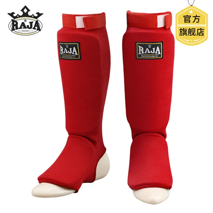 RAJA BOXING EQUIPMENT SHIN GUARDS MUAY THAI LEG SUPPORT SHIELD ANKLE