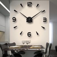 {Best-selling party decoration}Reloj นาฬิกา DIY,3D นาฬิกาแขวนผนังดีไซน์ทันสมัยติดผนังอะคริลิคสุดสร้างสรรค์นาฬิกาติดผนังขนาดใหญ่สติ๊กเกอร์กระจกนาฬิกาห้องนั่งเล่นผนัง